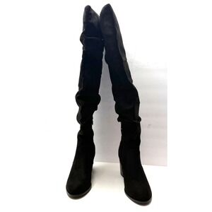 Journee Collection Women Kaison Stacked Heel Over The Knee Boots Black 8.5M NWT